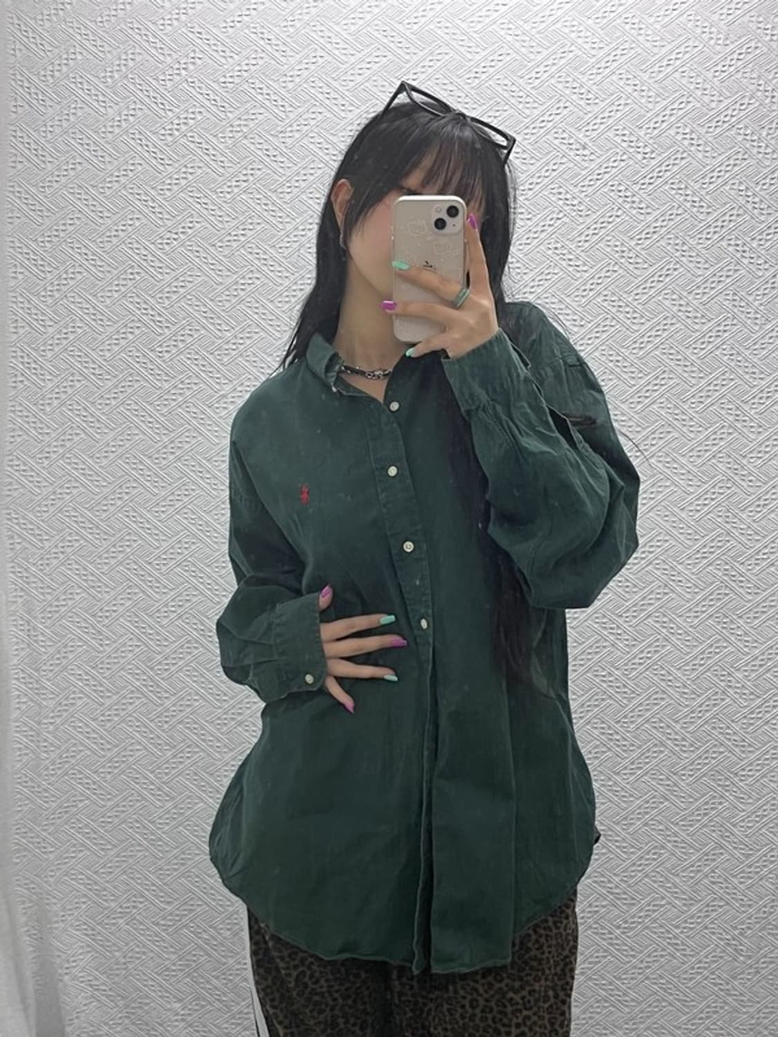 폴로 랄프로렌 딥그린 홀리데이 셔츠 XL C06941 상품이미지1