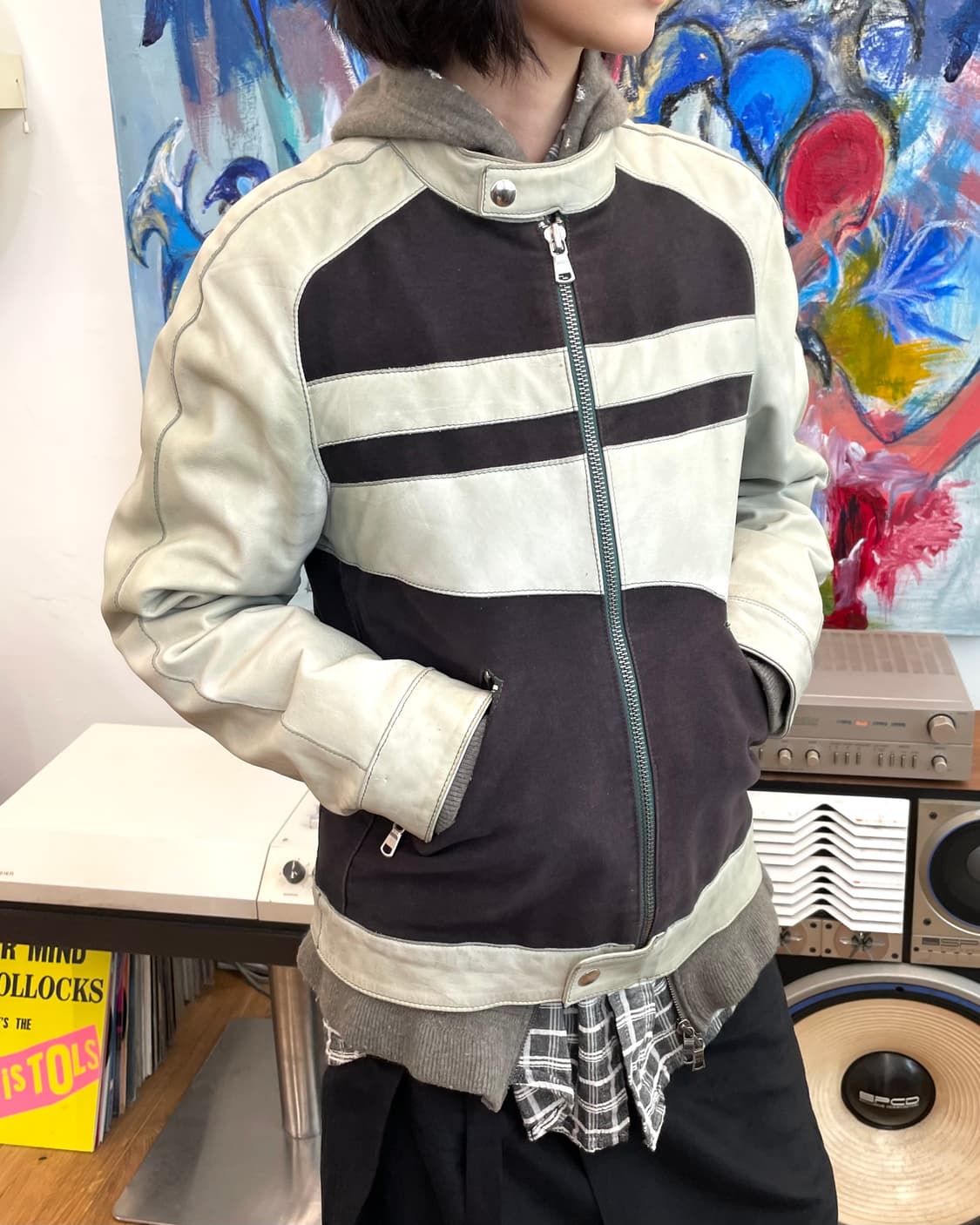 [48] 크리스티안 라크르와 05AW 레더 자켓 상품이미지2