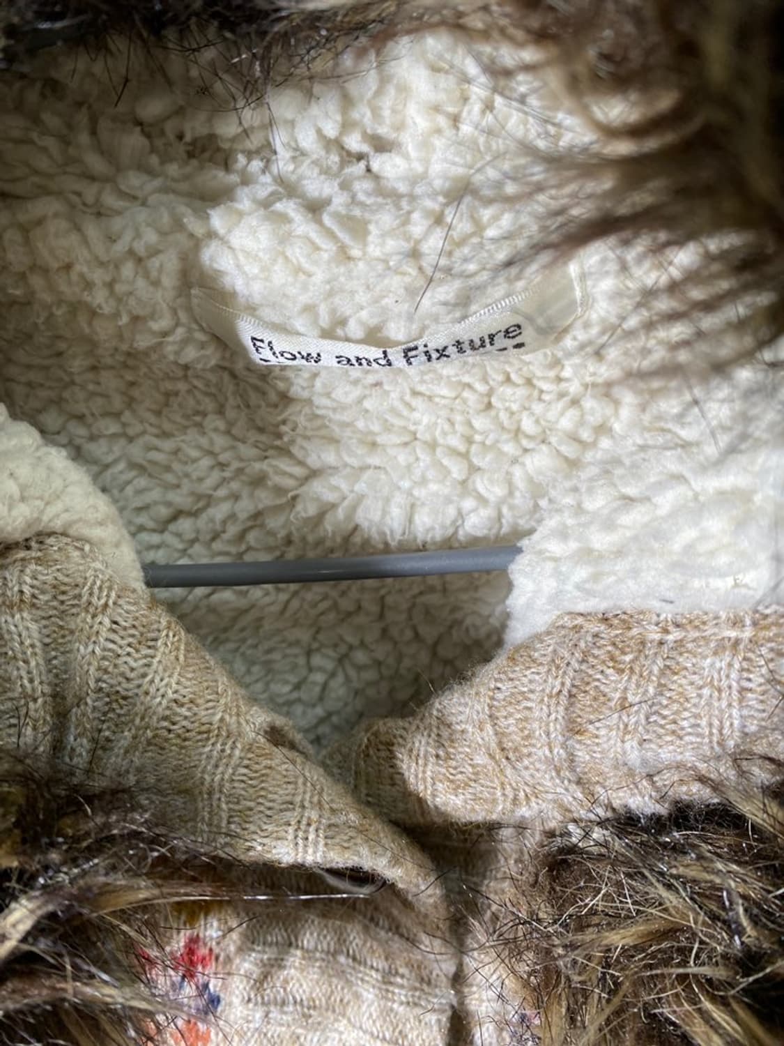 flow and fixture 퍼 후드 가디건 상품이미지3