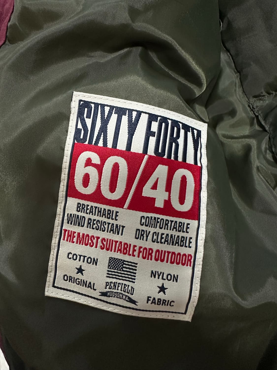 펜필드 60/40 패딩 조끼 L 버건디 상품이미지6