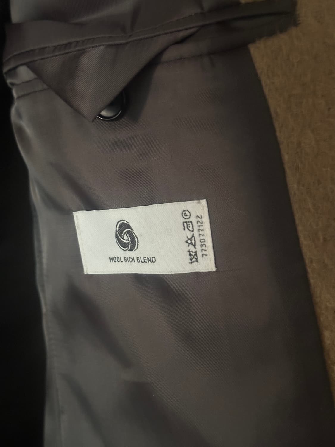 [S] 던스트 2way 3button 2웨이 3버튼 부클 울 코트 카멜 상품이미지5