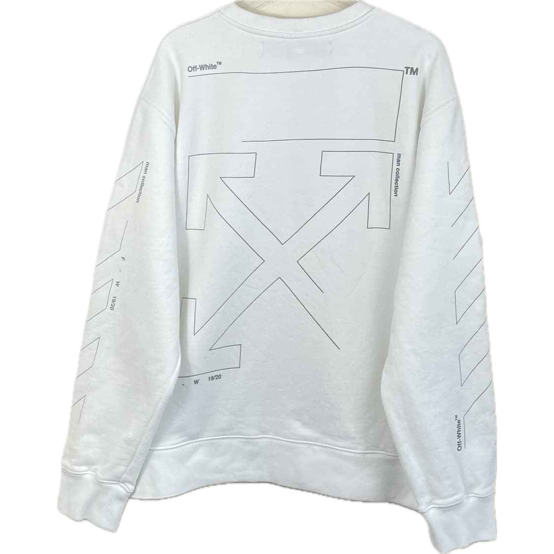 [XXL] 오프화이트 19FW 다이애거널 맨투맨 상품이미지2