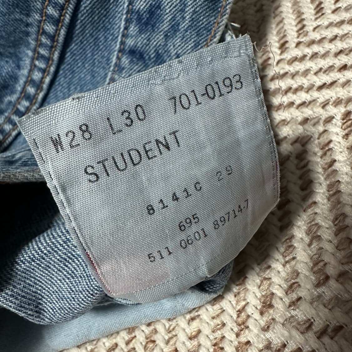 LEVI'S 701 00's usa made denim jeans 상품이미지3