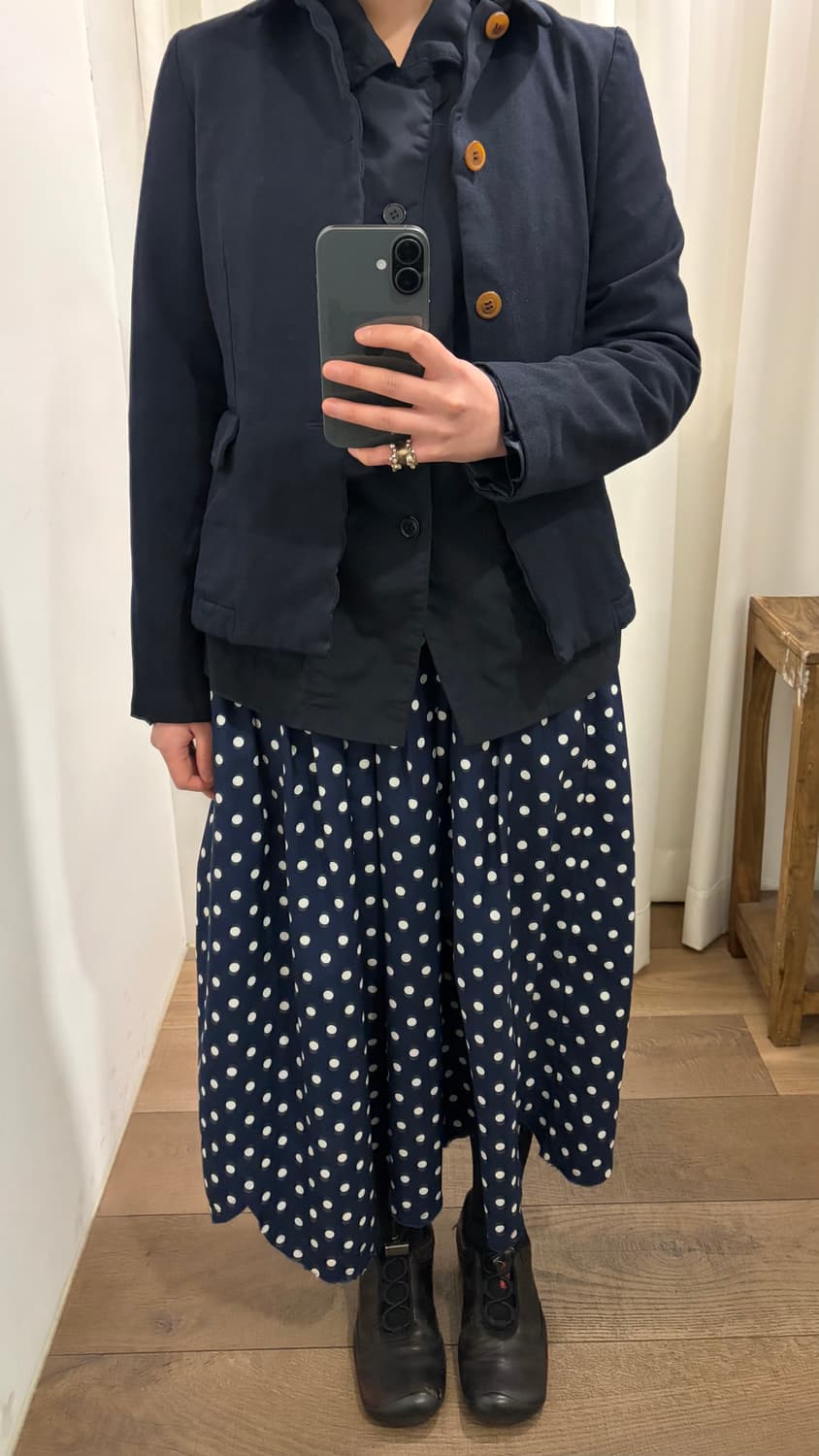 Round Collar Polyester Jacket 상품이미지7