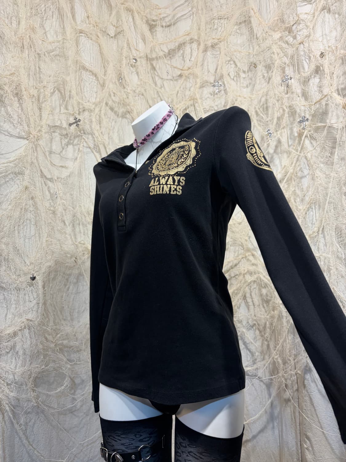 00‘s eyelet gold cubic long sleeve 상품이미지5