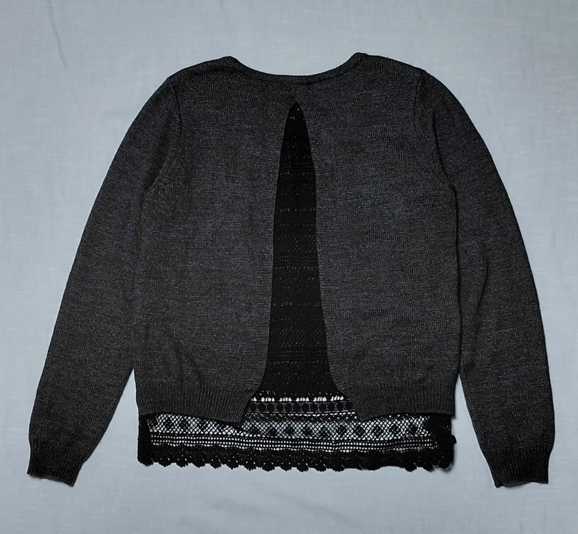 Mackintosh Philosophy 레이스 배색 니트 가디건 (38) 상품이미지8