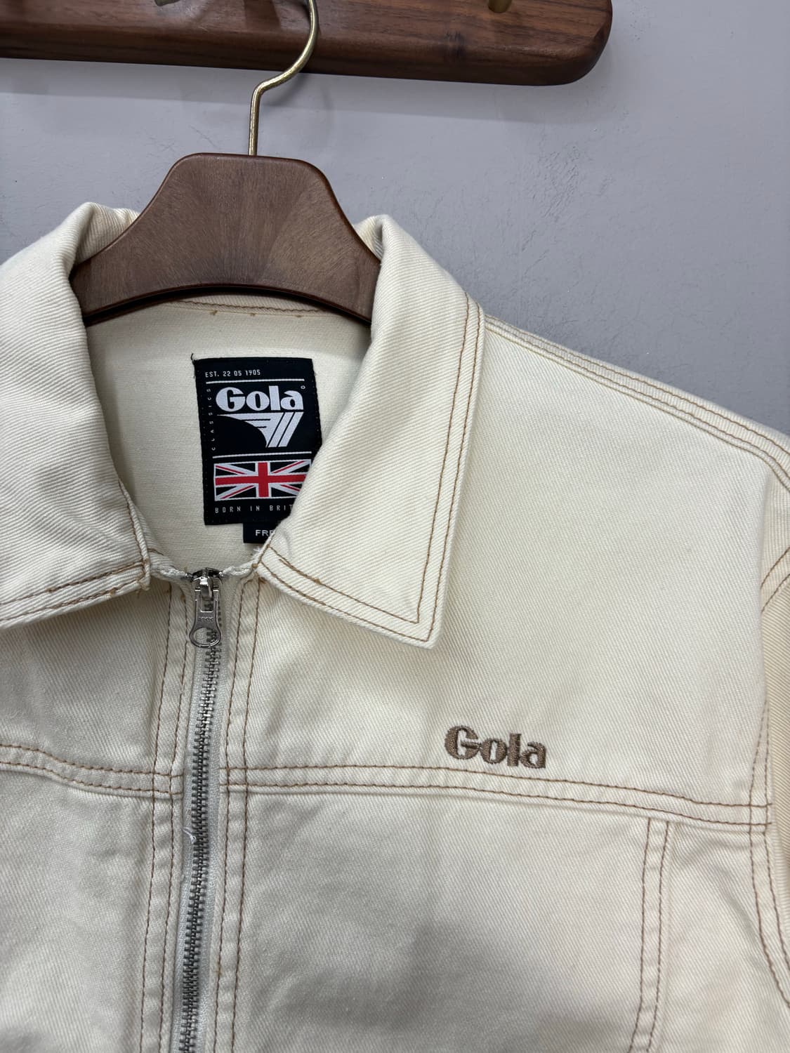 골라 W 크롭 트러커 아이보리 데님 자켓 A2798 상품이미지3