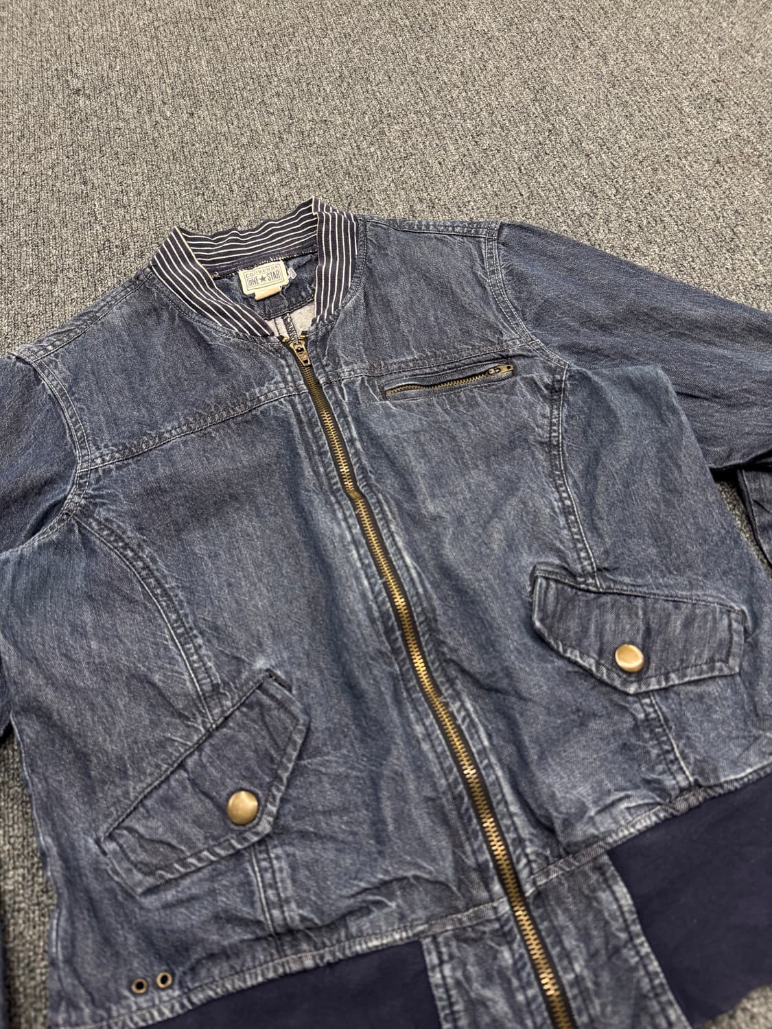 컨버스 빈티지 여성 y2k 워싱 데님집업 자켓 상품이미지2