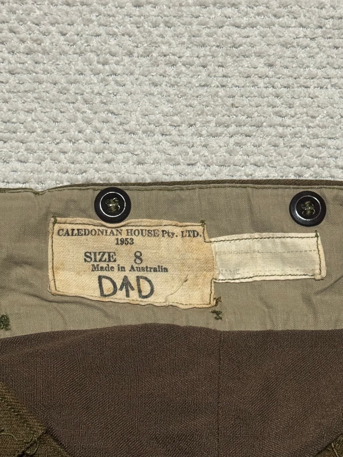 50s 리얼 빈티지 호주군 베틀 드레스 울 팬츠 상품이미지8