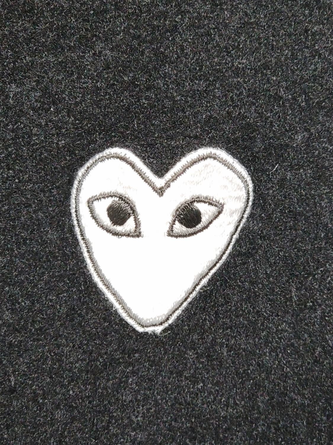 (정품) 꼼데가르송 가디건 블랙 화이트 와펜 AZ N062  상품이미지4