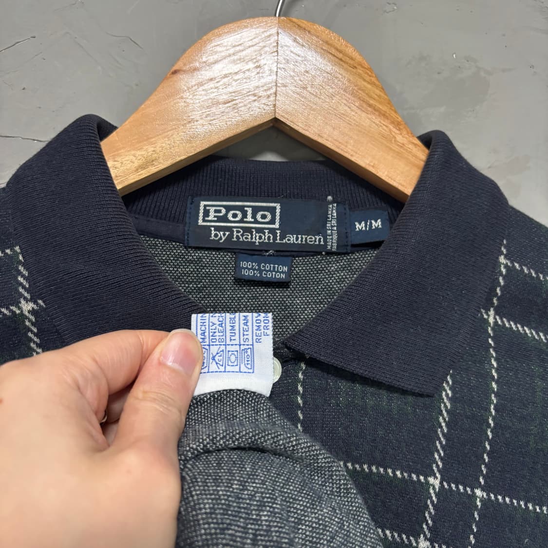 폴로 랄프로렌 카라 니트 체크 상품이미지3