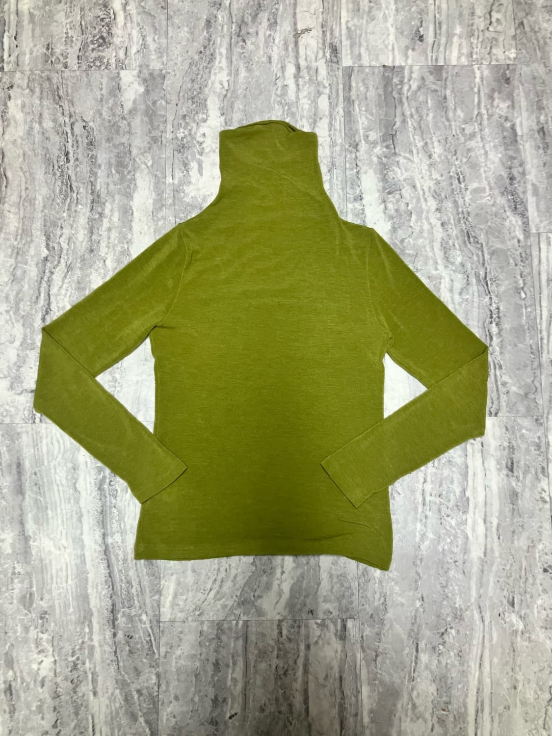 하구미모리걸 달천깔페어리 레이어드 폴라티셔츠 그린 상품이미지1