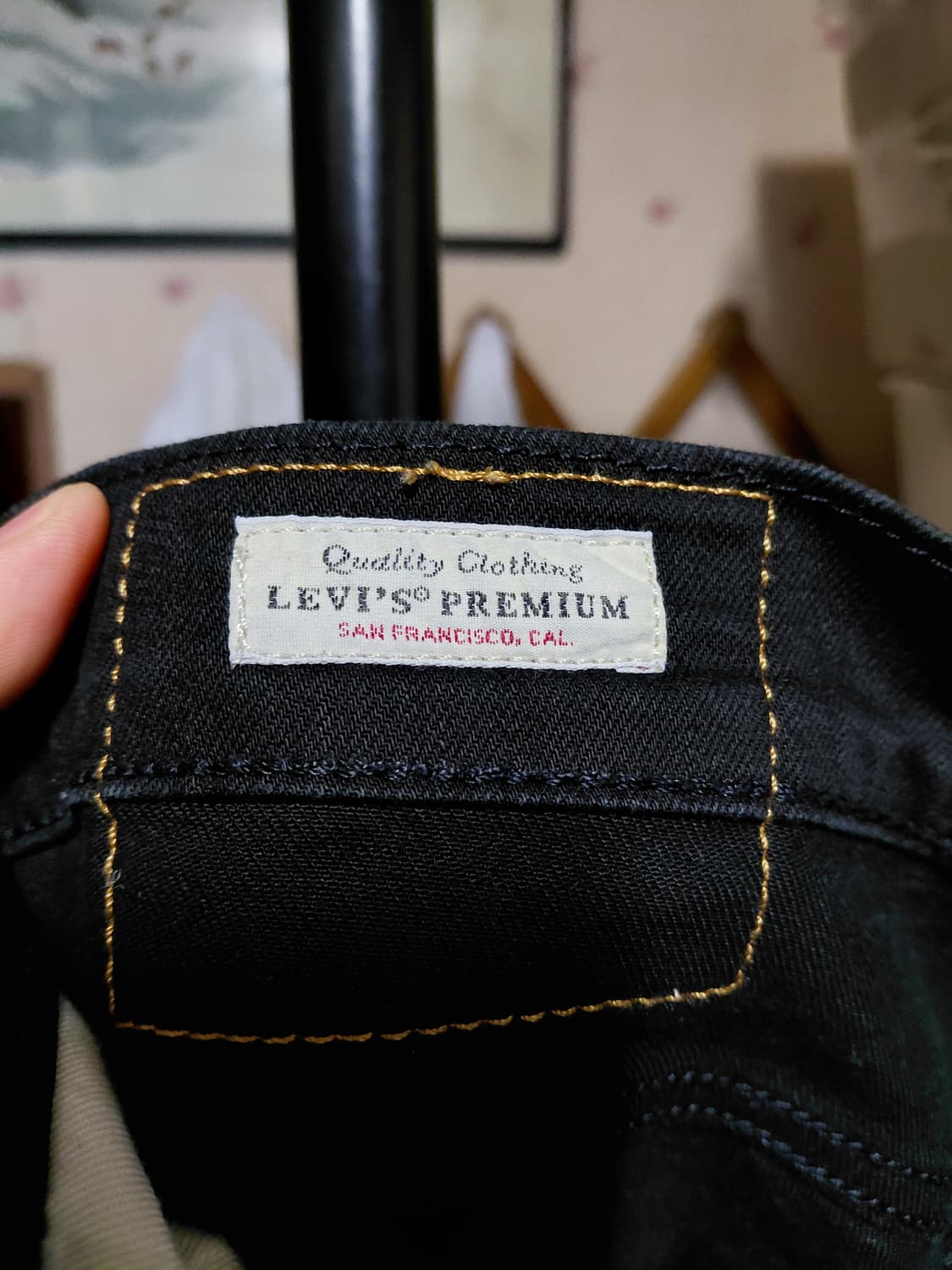 [리바이스505]프리미엄 스트레이트핏 블랙 데님 청바지 30사이즈 상품이미지5