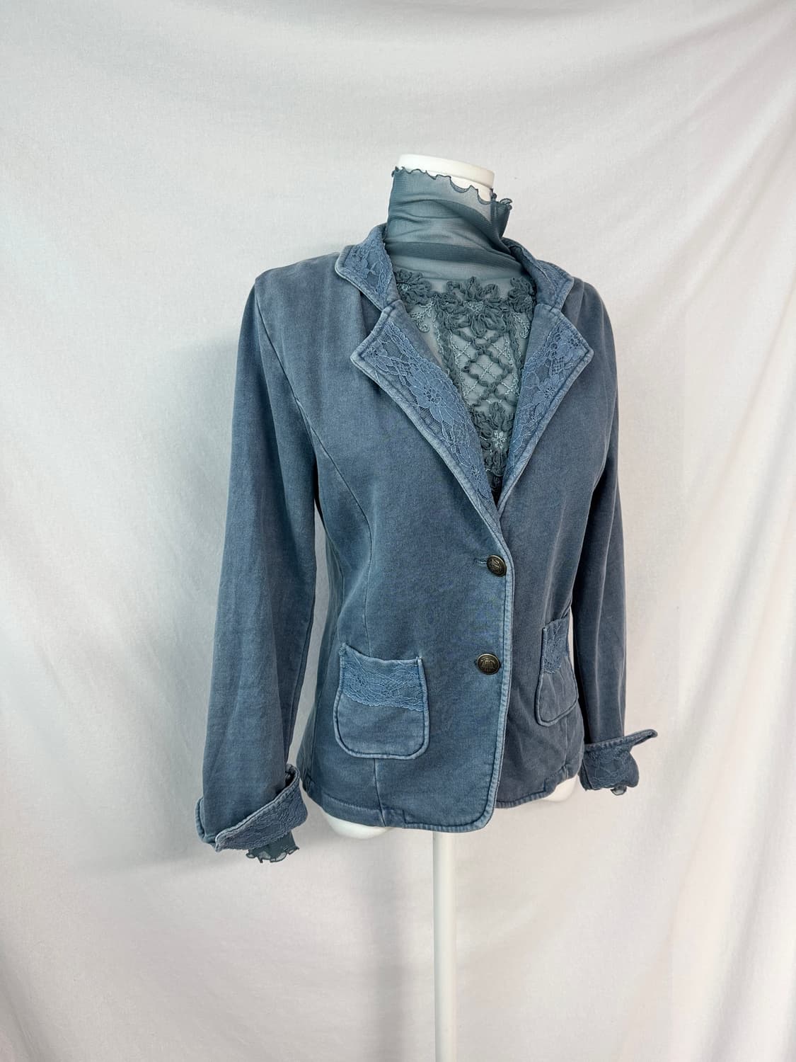 레이스 디테일 워싱 자켓 상품이미지6