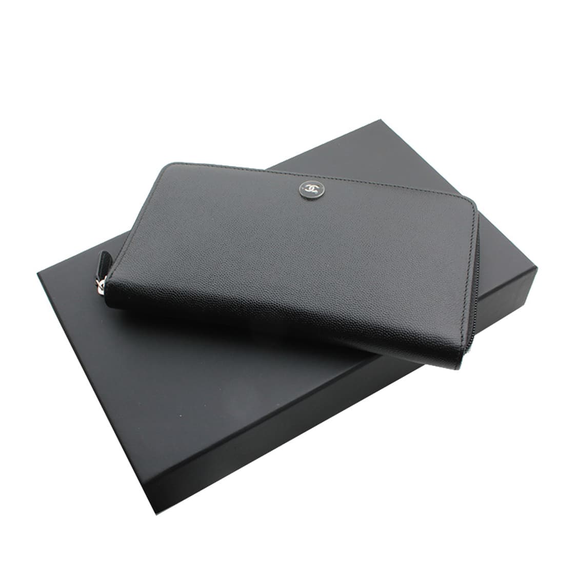 샤넬 블랙 캐비어 은장CC 오거나이저 지피 장지갑(22번) 상품이미지6