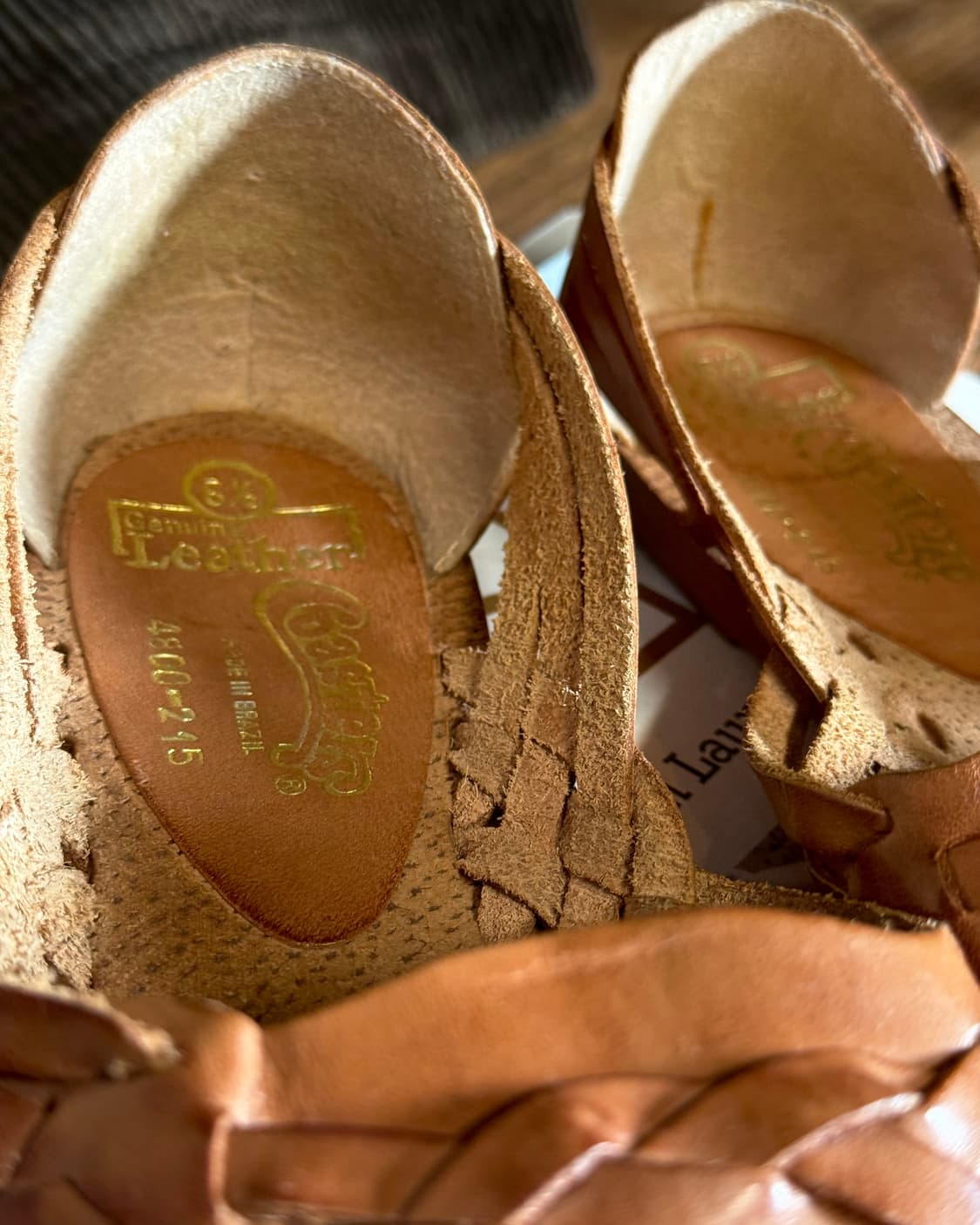 90's 카스터스 레더 후리체 샌등 6 1/2 상품이미지10