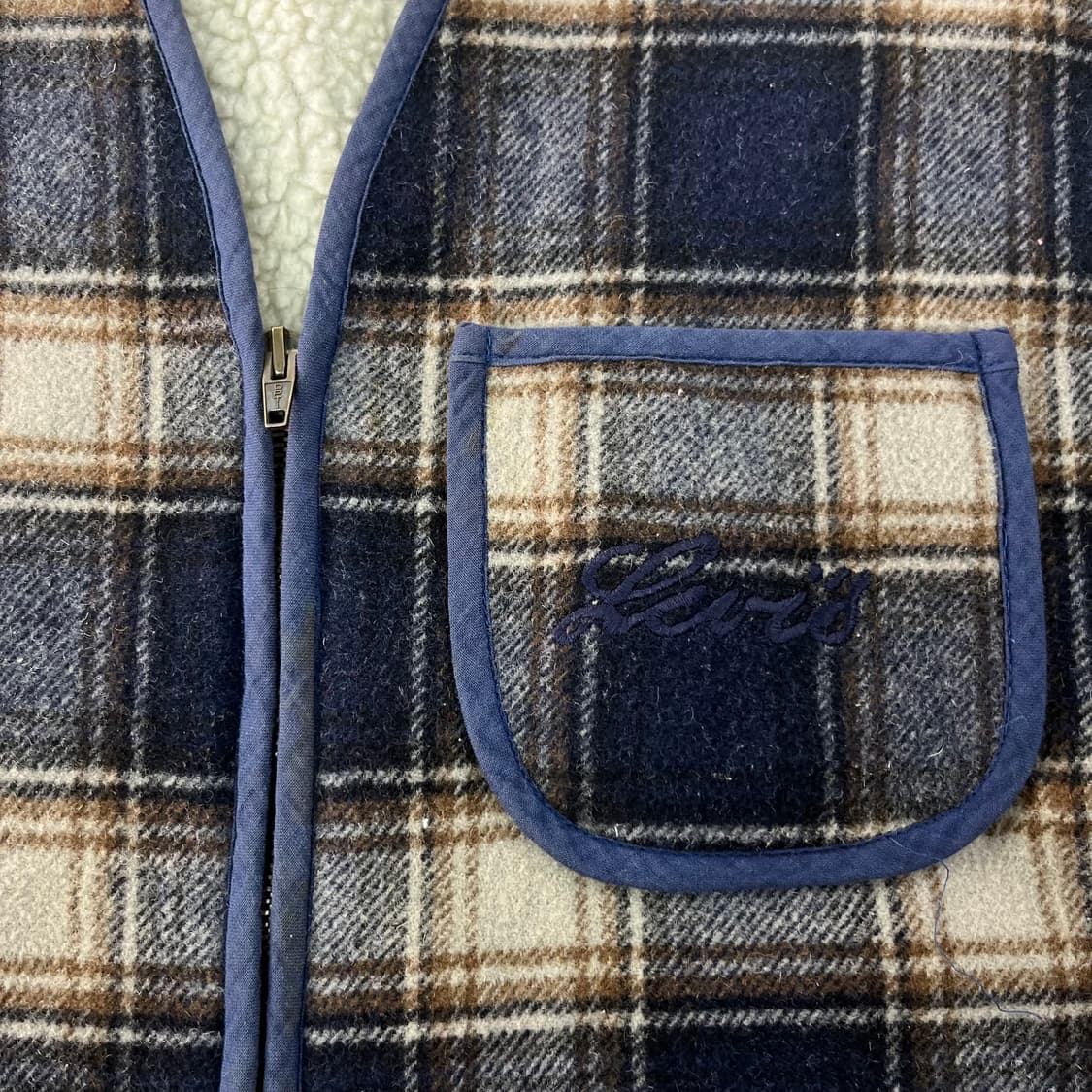 100 리바이스 체크 양털 조끼 베스트 상품이미지3