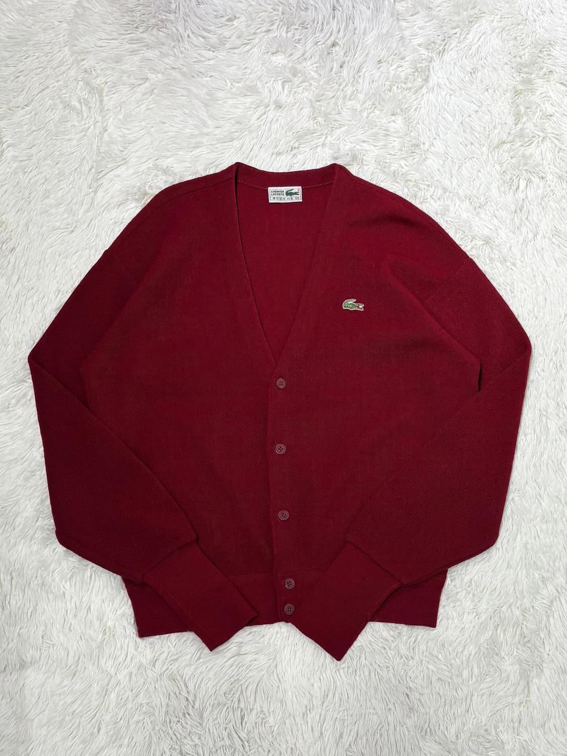 라코스테 버건디 가디건 상품이미지3