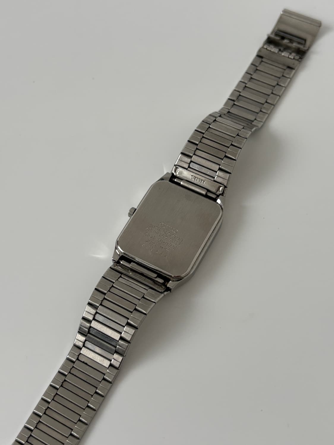 80s black dial silver square quartz 상품이미지8