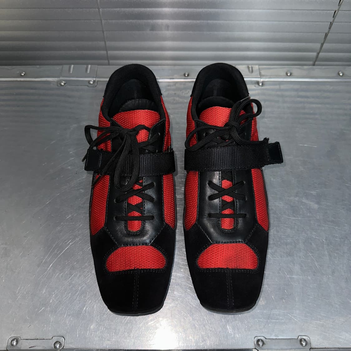 00s 초 레어 프라다 스포츠 벨크로 스퀘어 토 스니커즈 상품이미지2