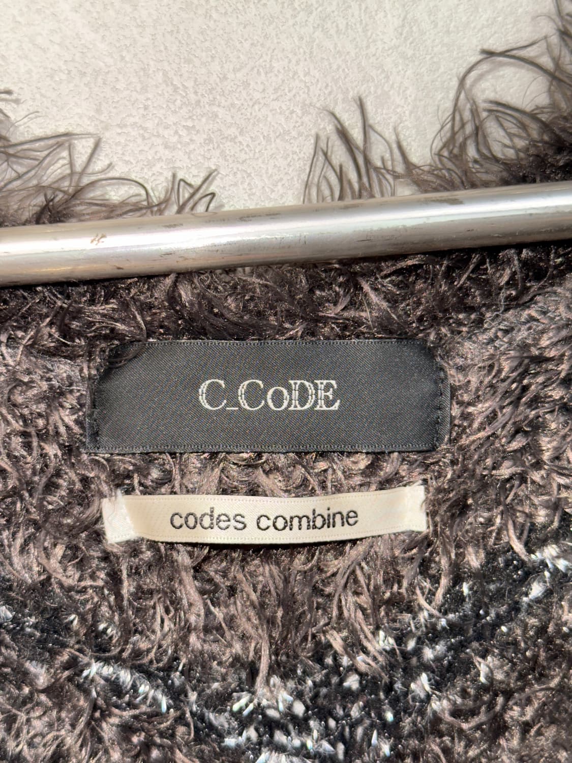 Codes Combine wool grunge fur knit ops 상품이미지7