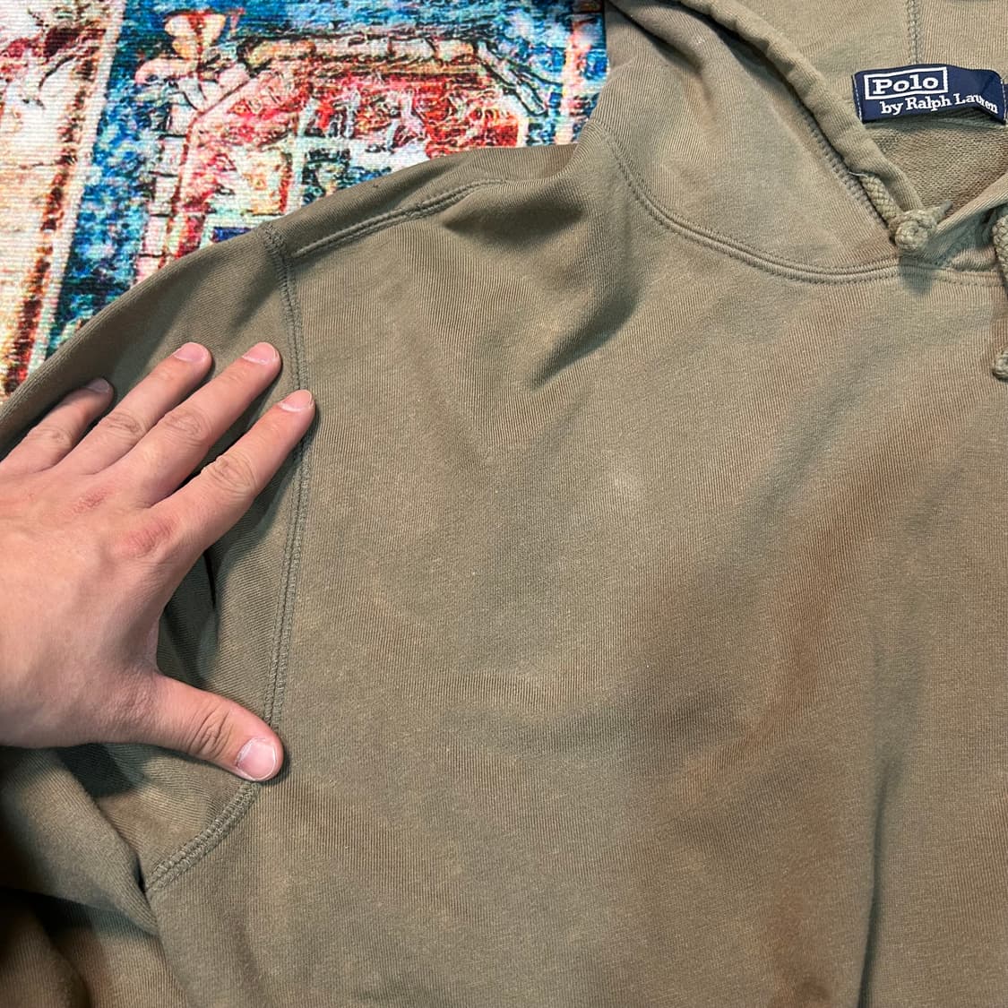 [L] 폴로 랄프로렌 올리브 그린 후드티 상품이미지6