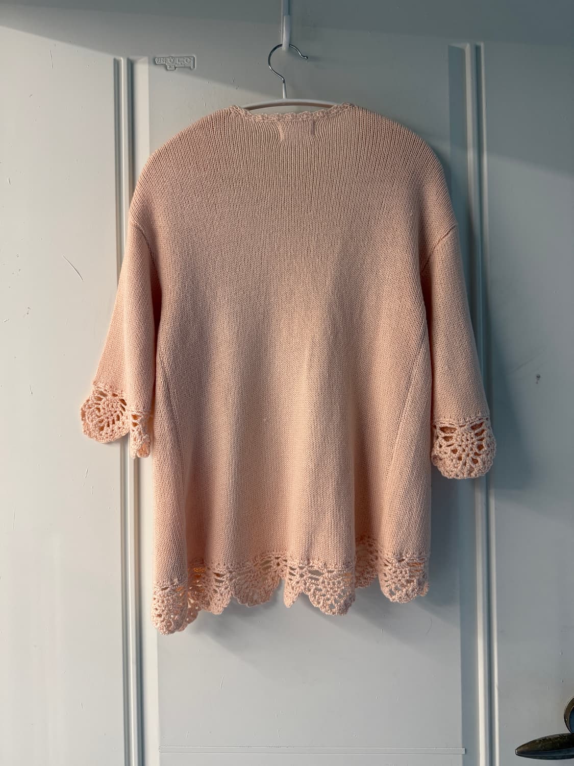 일본빈티지 크로셰 핑크 가디건 상품이미지5