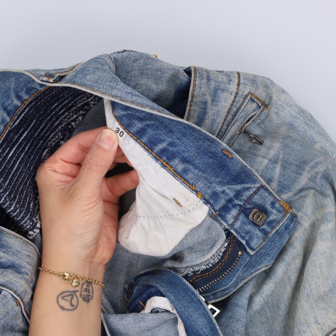 30 발망 바이커진 데님팬츠 0415H1 상품이미지6