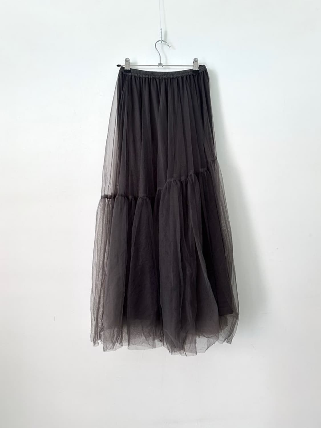 GRL frill sha long skirt / charcoal 상품이미지3