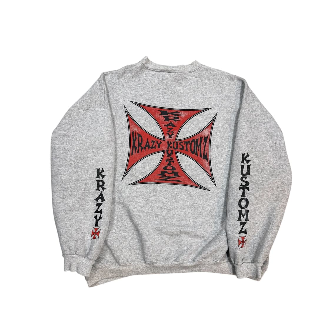 빈티지 Krazy Kustomz 바이크 아이언크로스 스웻셔츠 상품이미지1