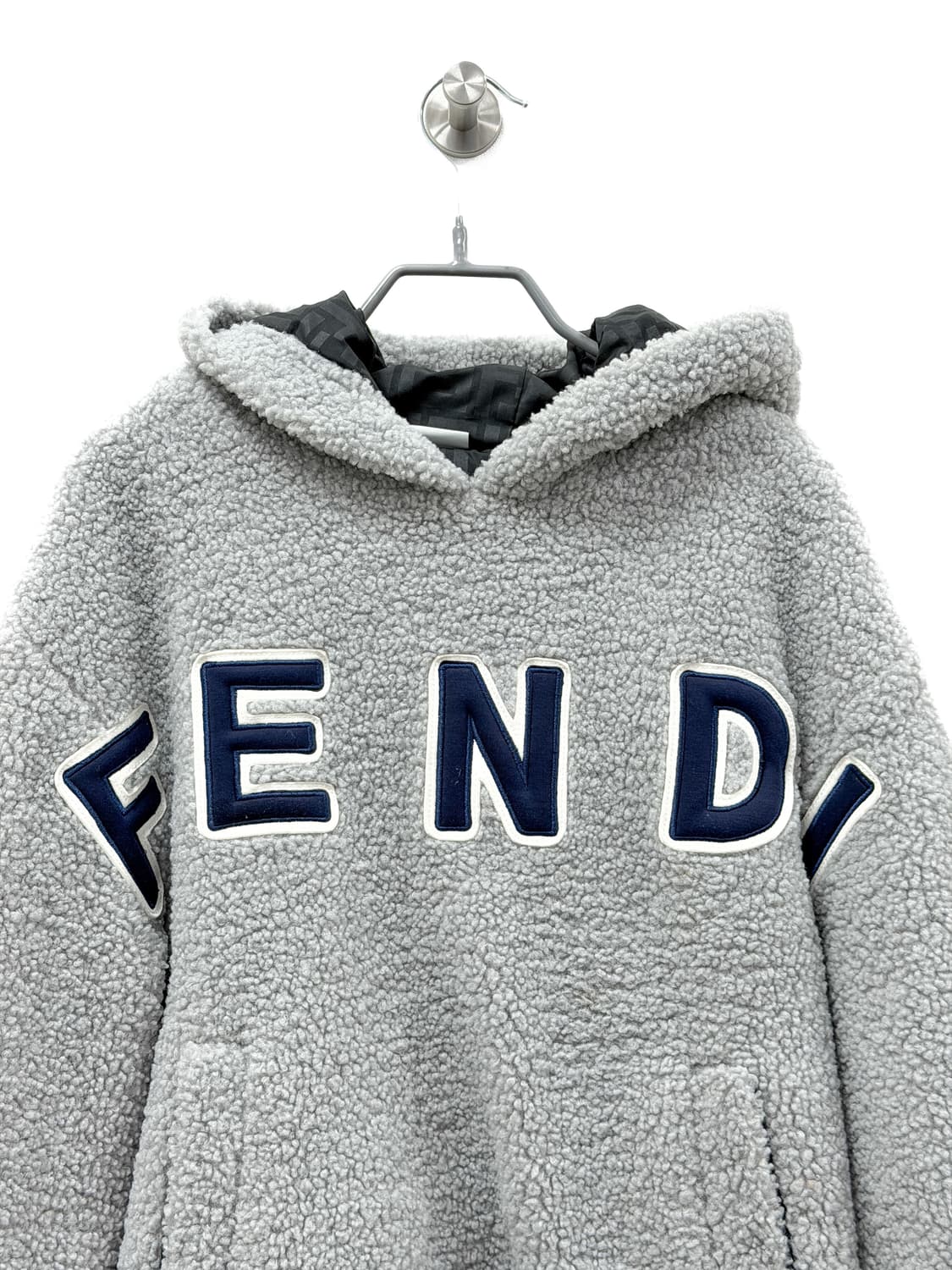 펜디 키즈 쉐르파 후디 그레이 상품이미지2