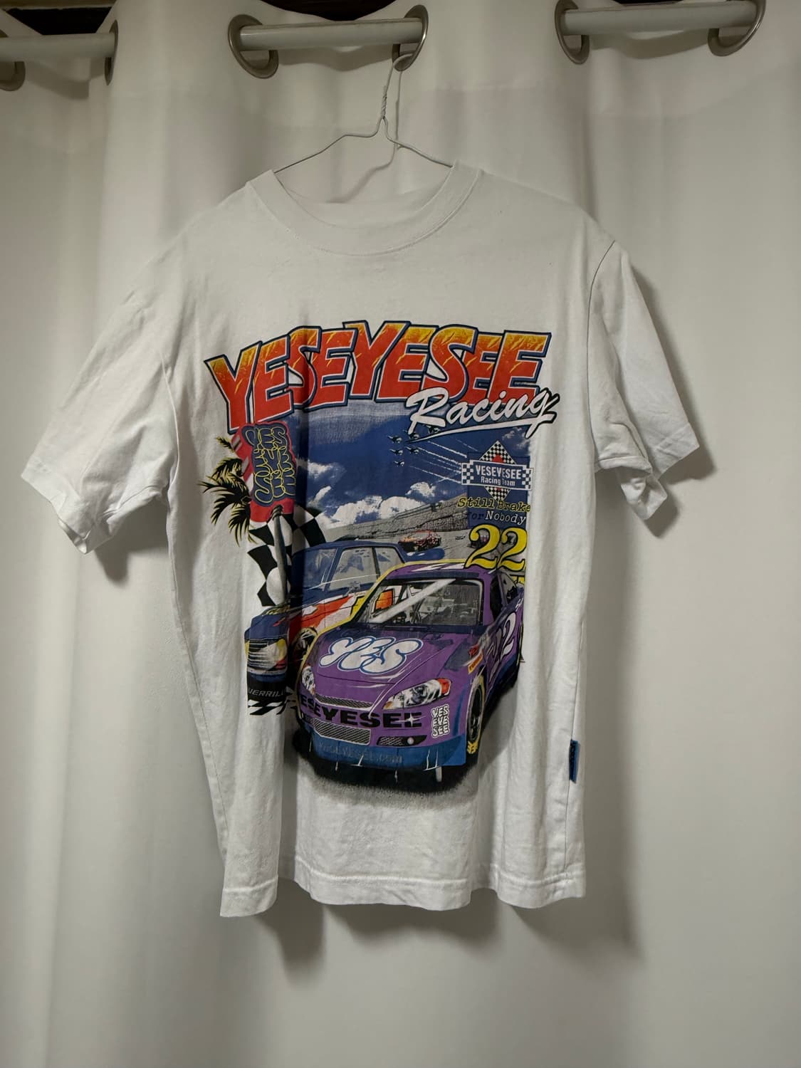 예스아이씨 레이싱 22 반팔 티셔츠 화이트 상품이미지2