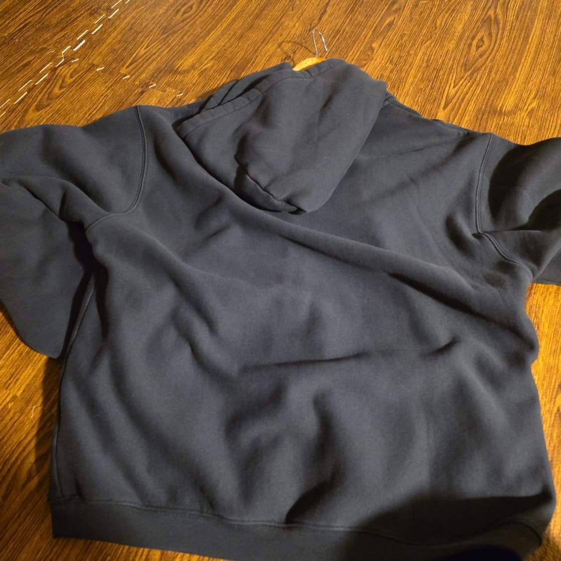 스투시 아웃라인 집 후드 워시드 블랙 상품이미지2