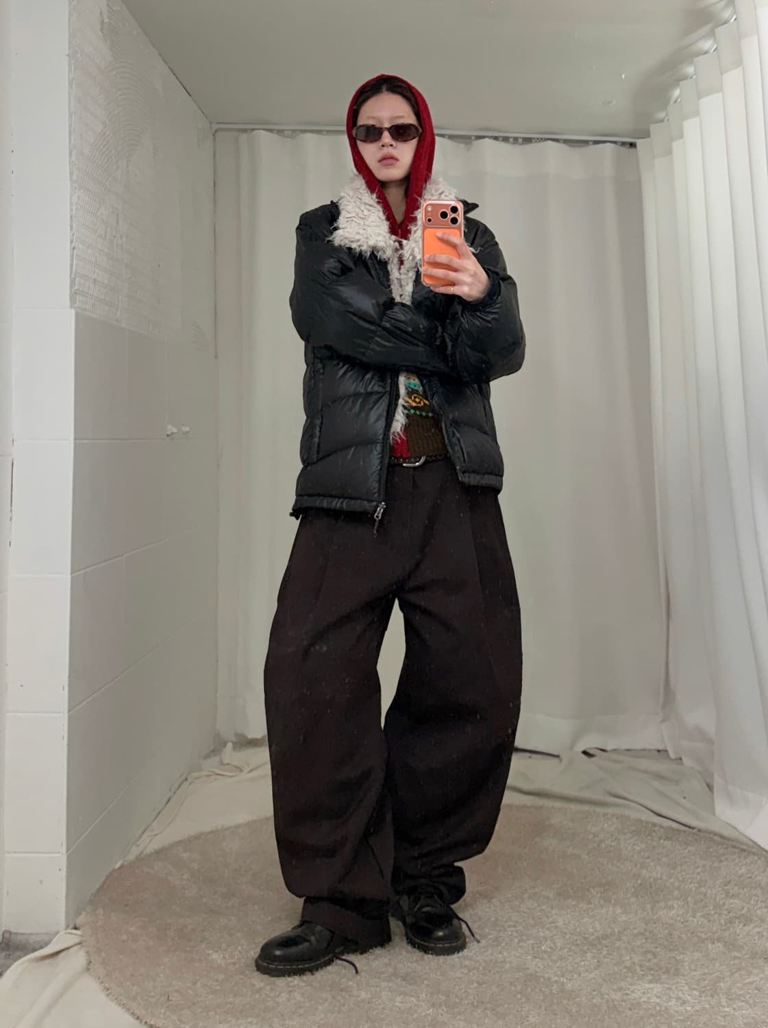 노스페이스 패딩 핀터깔 몽골 노르딕 힙합 코디 세트 상품이미지2