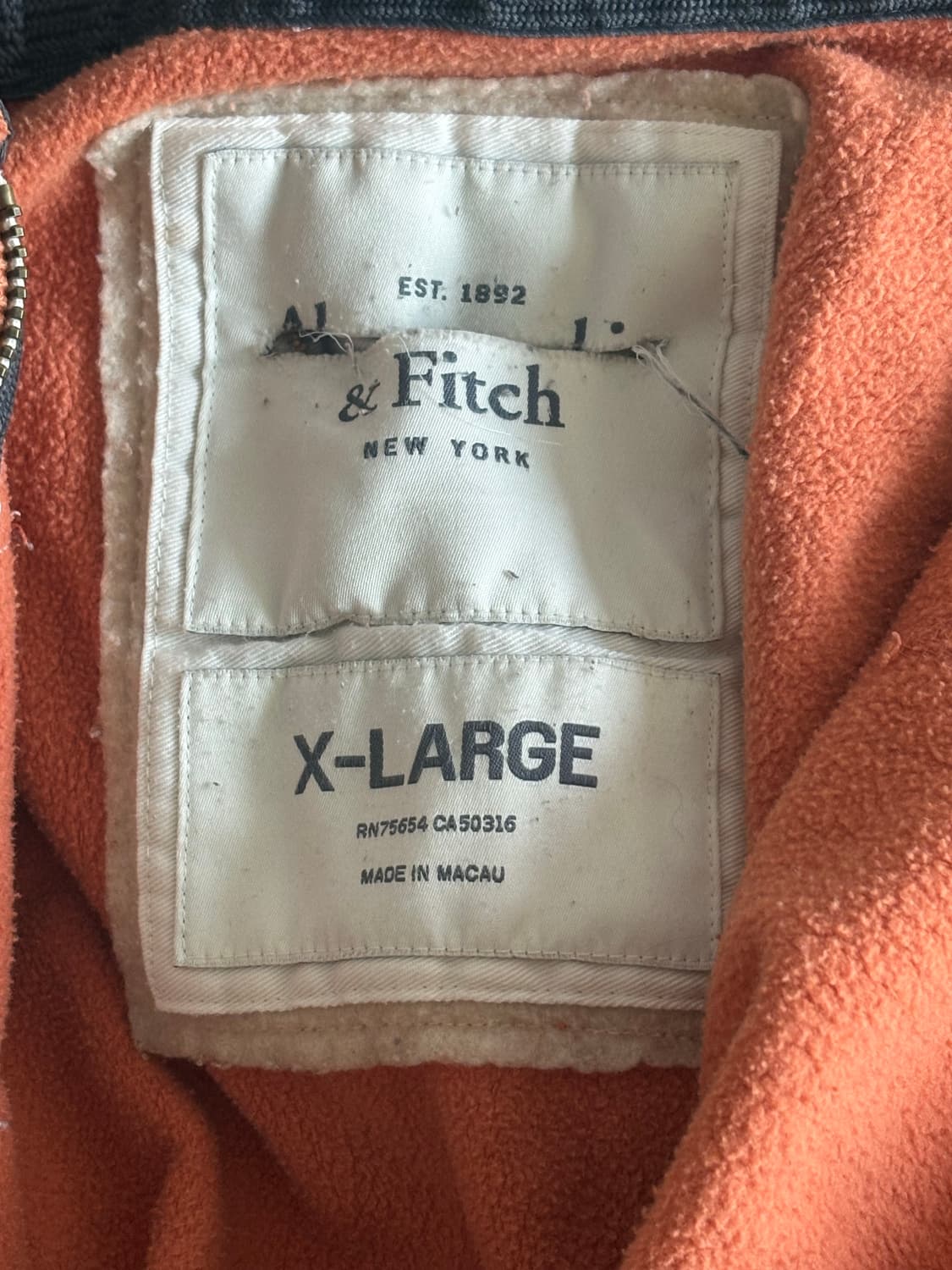 아베크롬비 후드집업 XL 상품이미지4