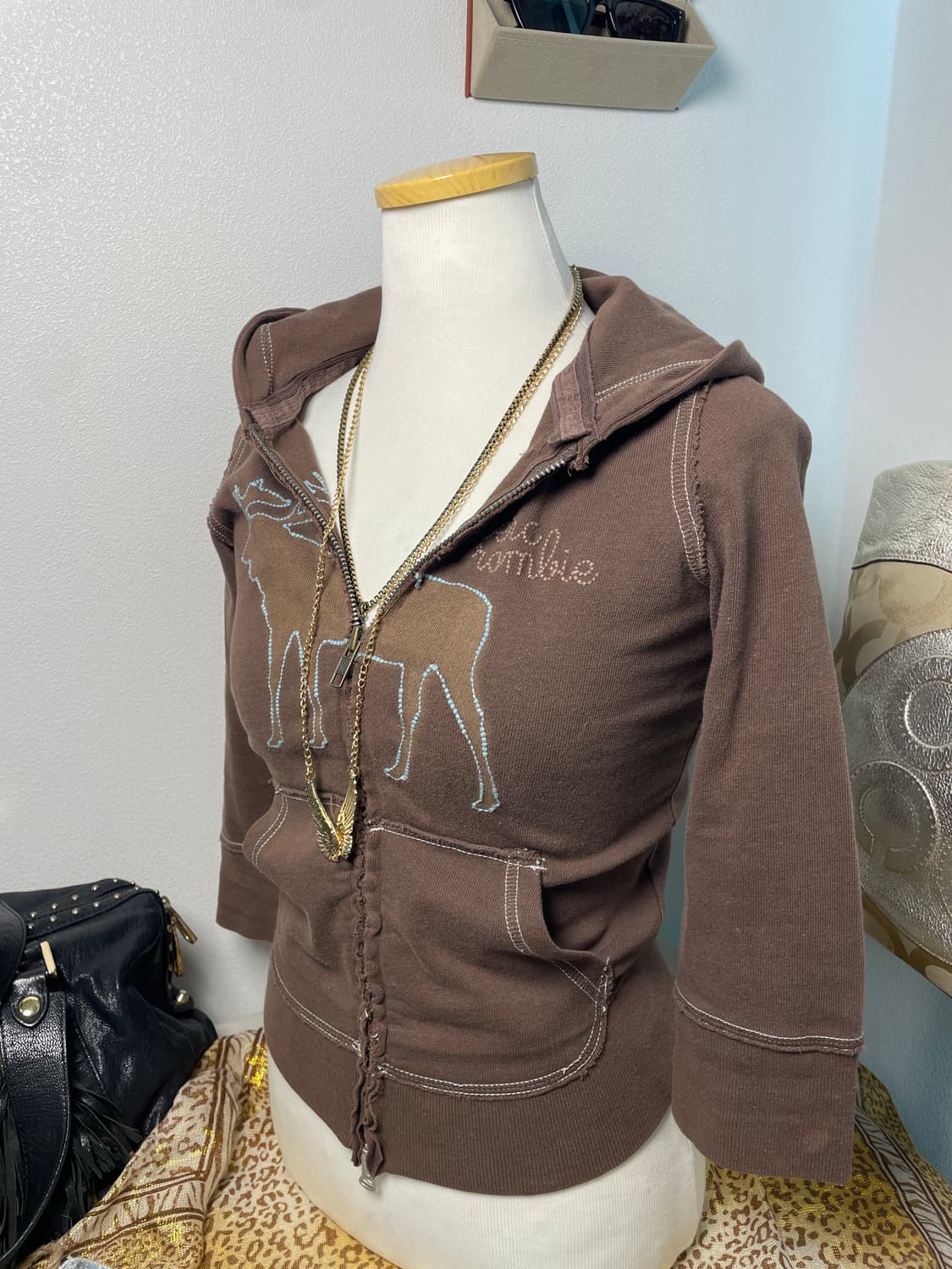 아베크롬비 브라운 후드 집업 상품이미지5