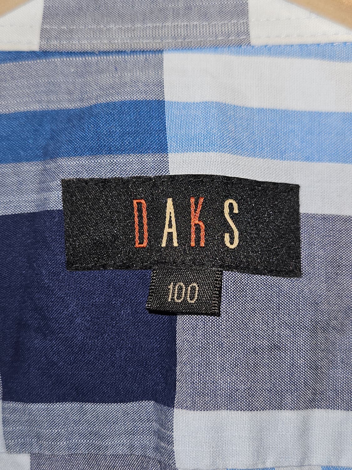 닥스 DAKS 반팔셔츠 체크 코튼 남성 100 상품이미지4