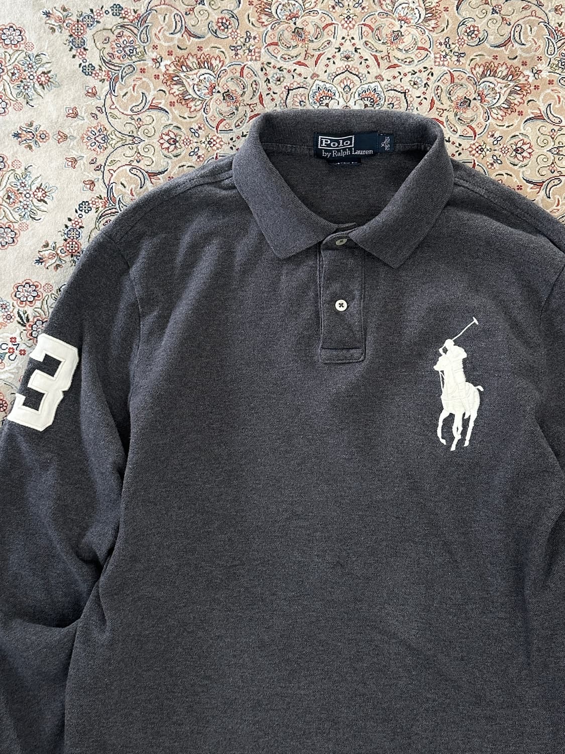 폴로 랄프로렌 차콜/화이트 빅포니 카라티  상품이미지4