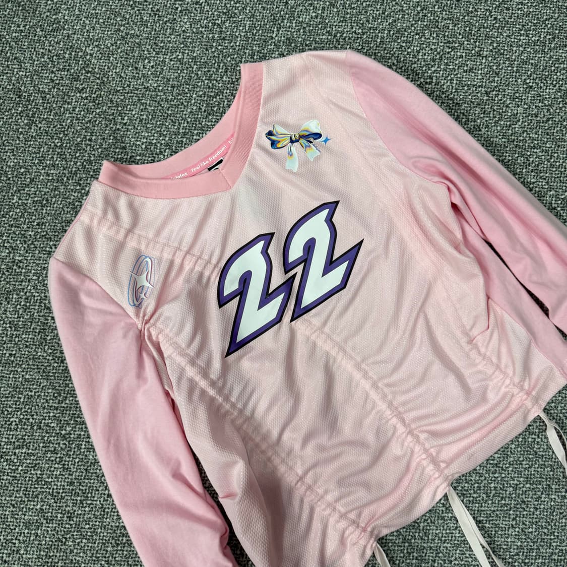 라라폭스 SHIRRING SPORTY T-SHIRT PINK 상품이미지2