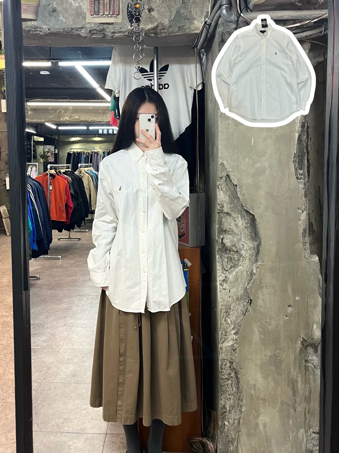 폴로 랄프로렌 셔츠 화이트 M #csz2893 상품이미지1