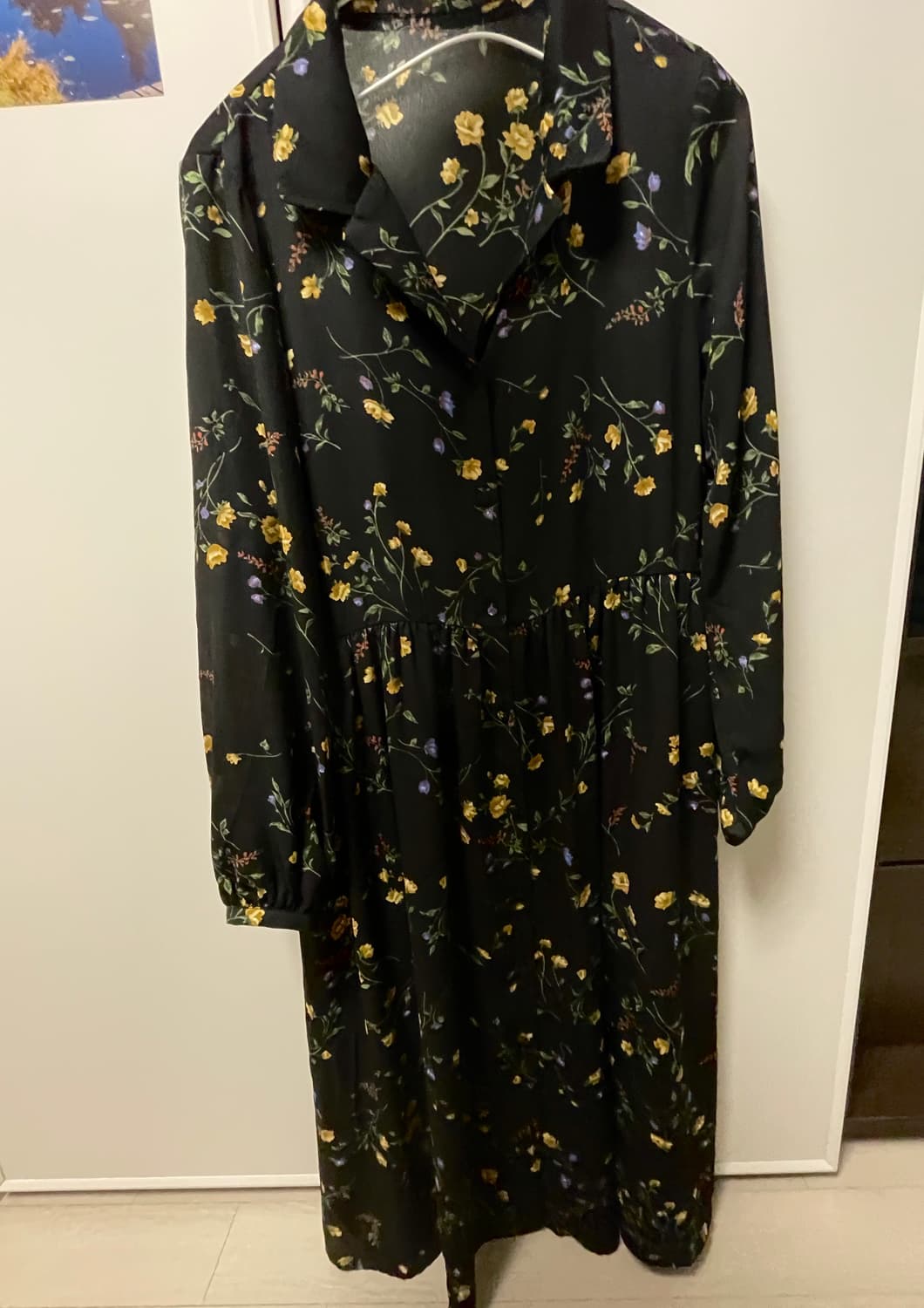 블랙 꽃무늬 원피스 상품이미지1