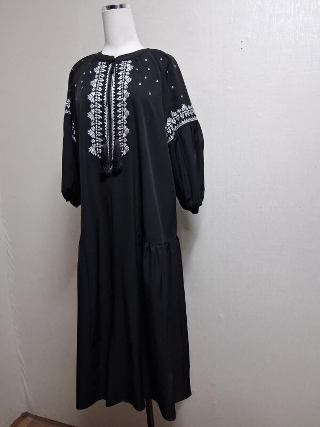 일본수입 Masamu Satami 검정 에스닉 오버핏롱원피스 7788새옷 상품이미지1