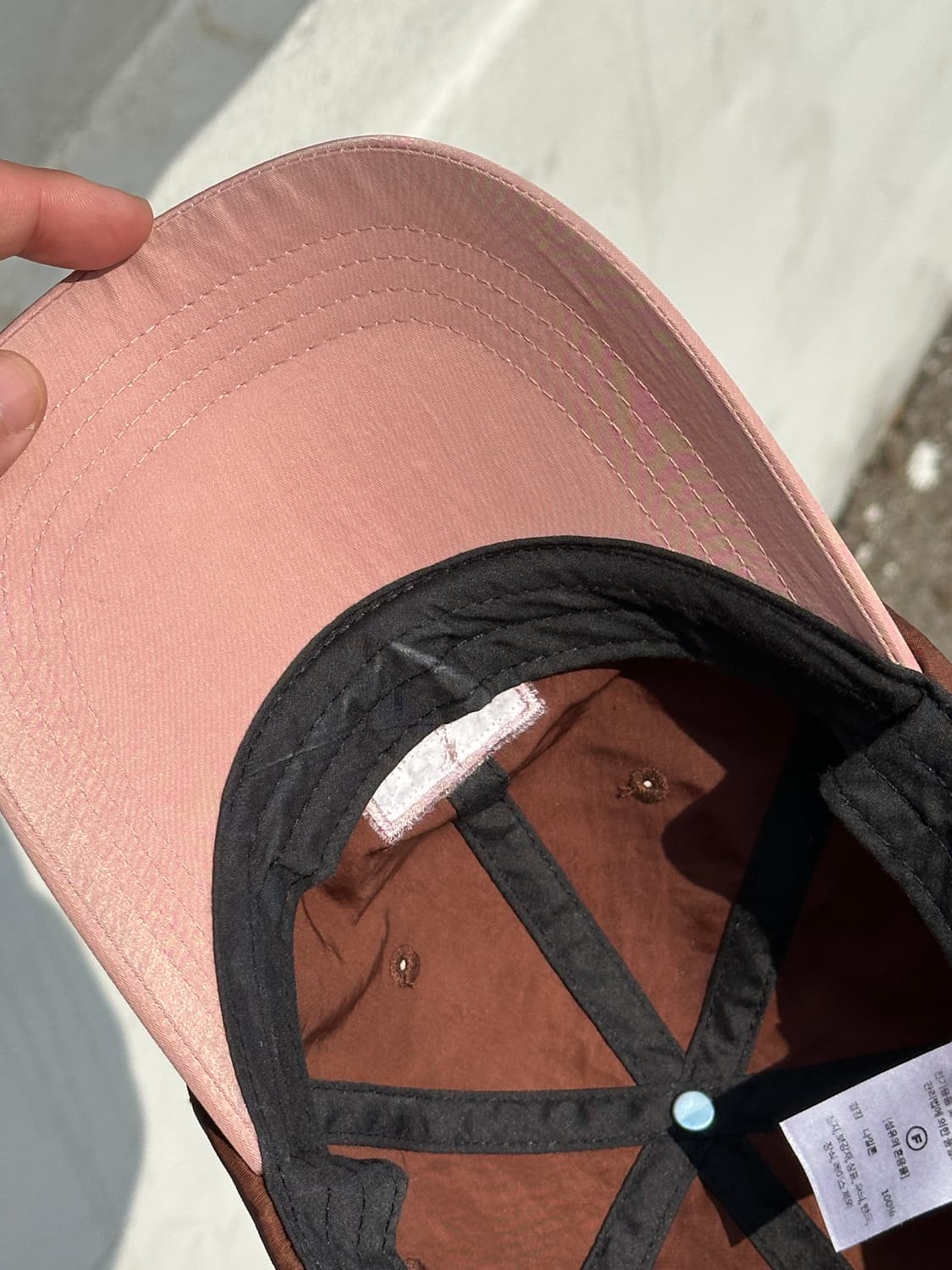 [M-L] 알라바그 웨이브 브라운핑크 투톤 볼캡 모자 상품이미지5