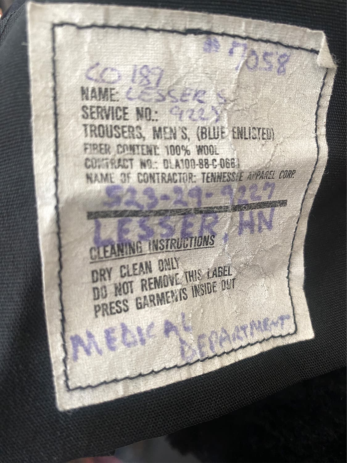 미 해군 울 세일러 부츠컷 트라우저  상품이미지8