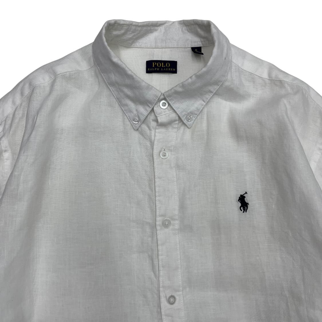 폴로 랄프로렌 네이비포니 린넨 화이트 셔츠 4XL 상품이미지4