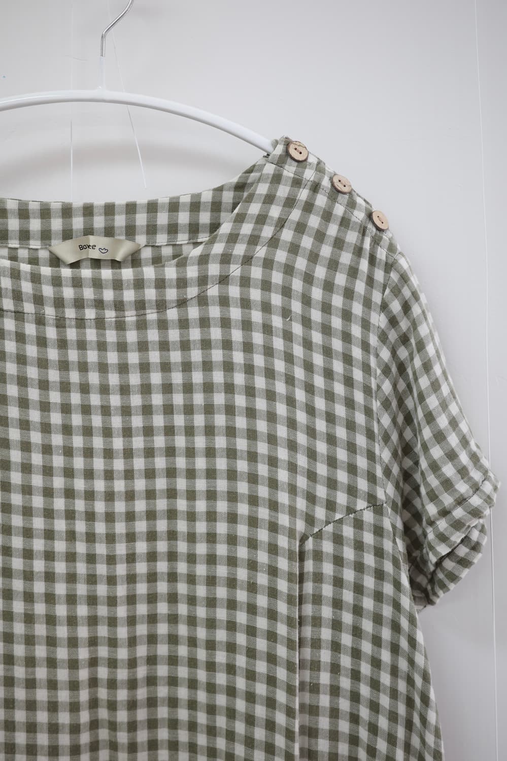 Bonte green check one-piece 상품이미지6