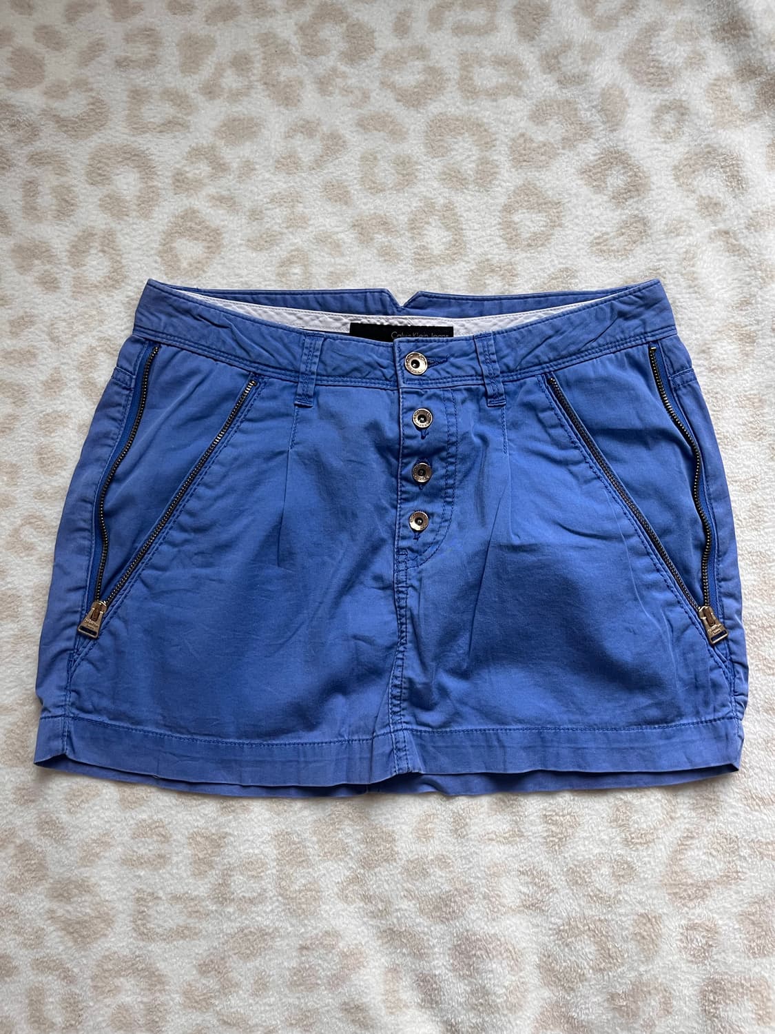 Calvin Klein blue zipper detail skirt 상품이미지1