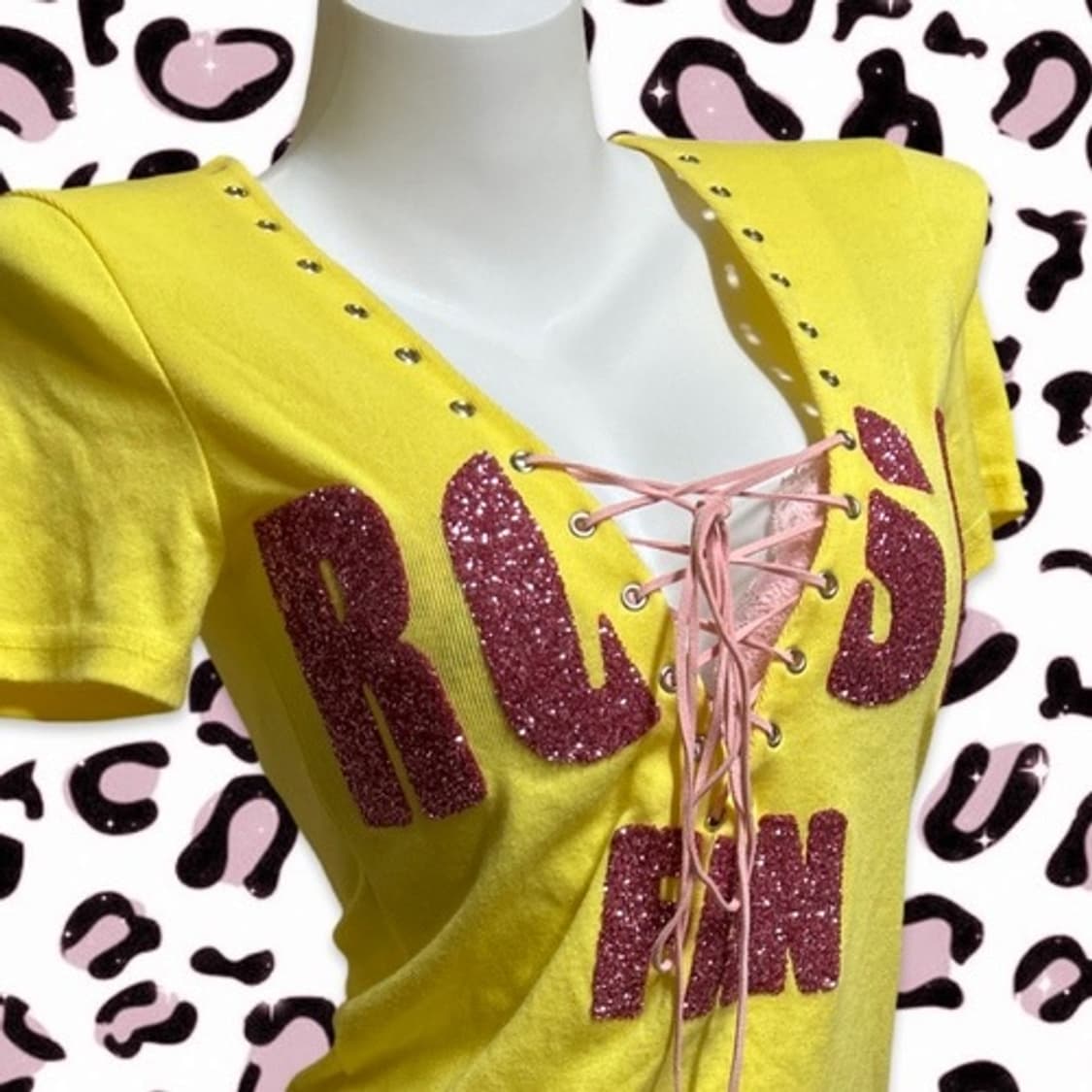 Rose fanfan corset v neck yellow gliter  상품이미지7