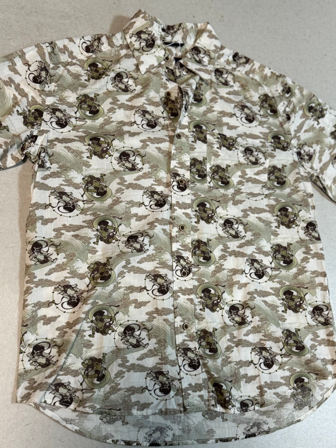 일본 빈티지 japan vintage 달마도 달마 하와이안 반팔 셔츠 상품이미지3