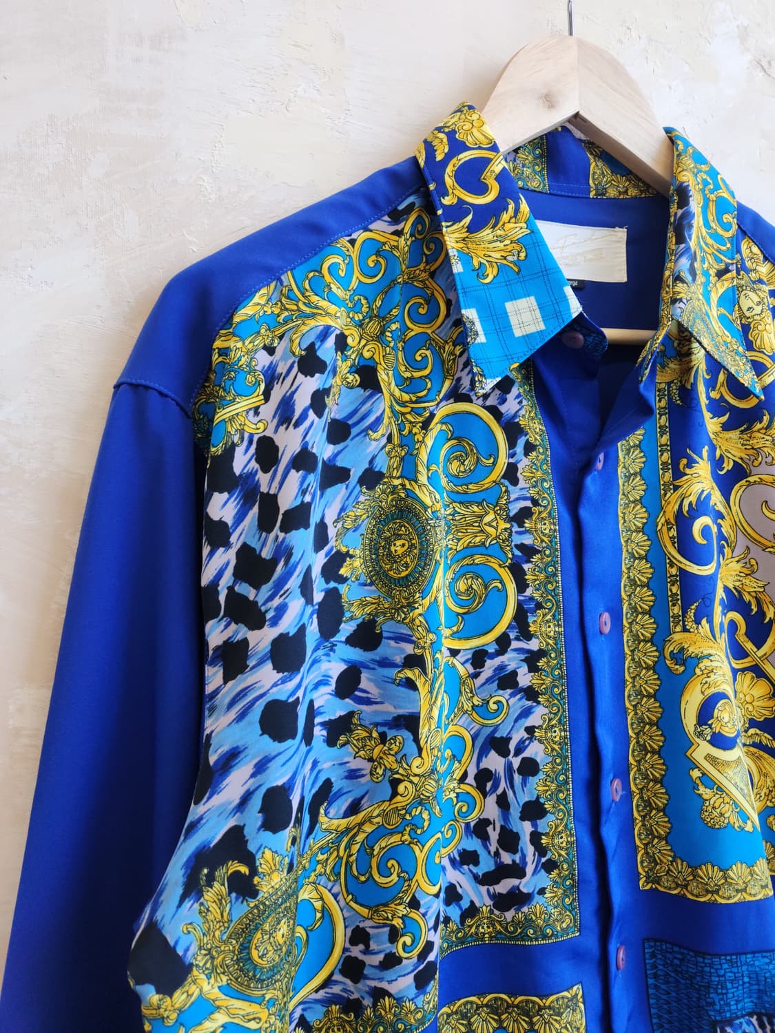 블루 패턴 블라우스 상품이미지2